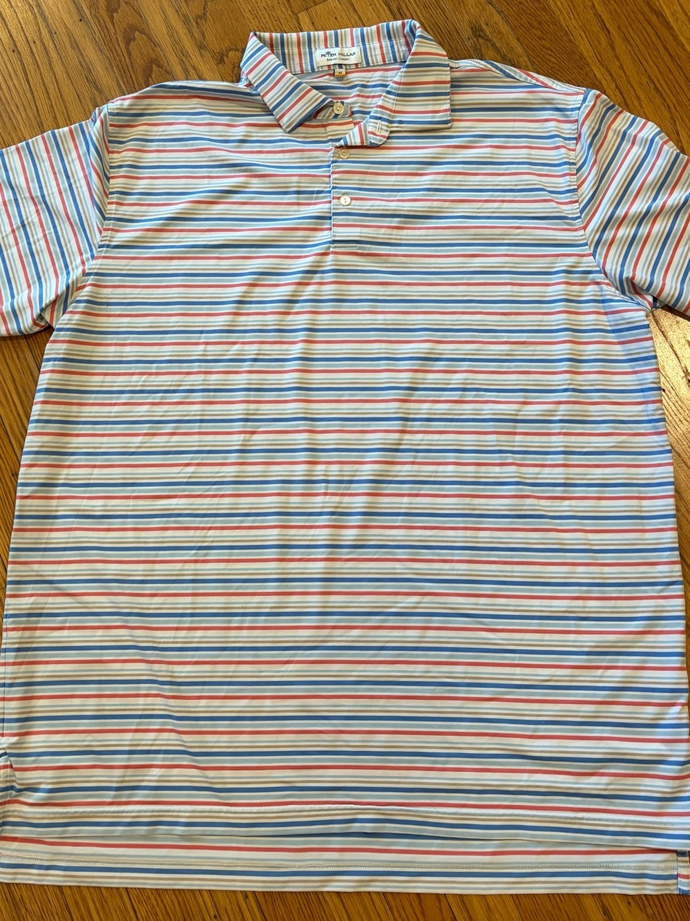 Peter Millar Summer Comfort Polo Shirt Men’s XL Striped Performance Golf